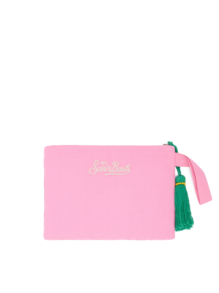 Pearl Pouch with Forte dei Marmi beaded postcard - MC2 Saint Barth