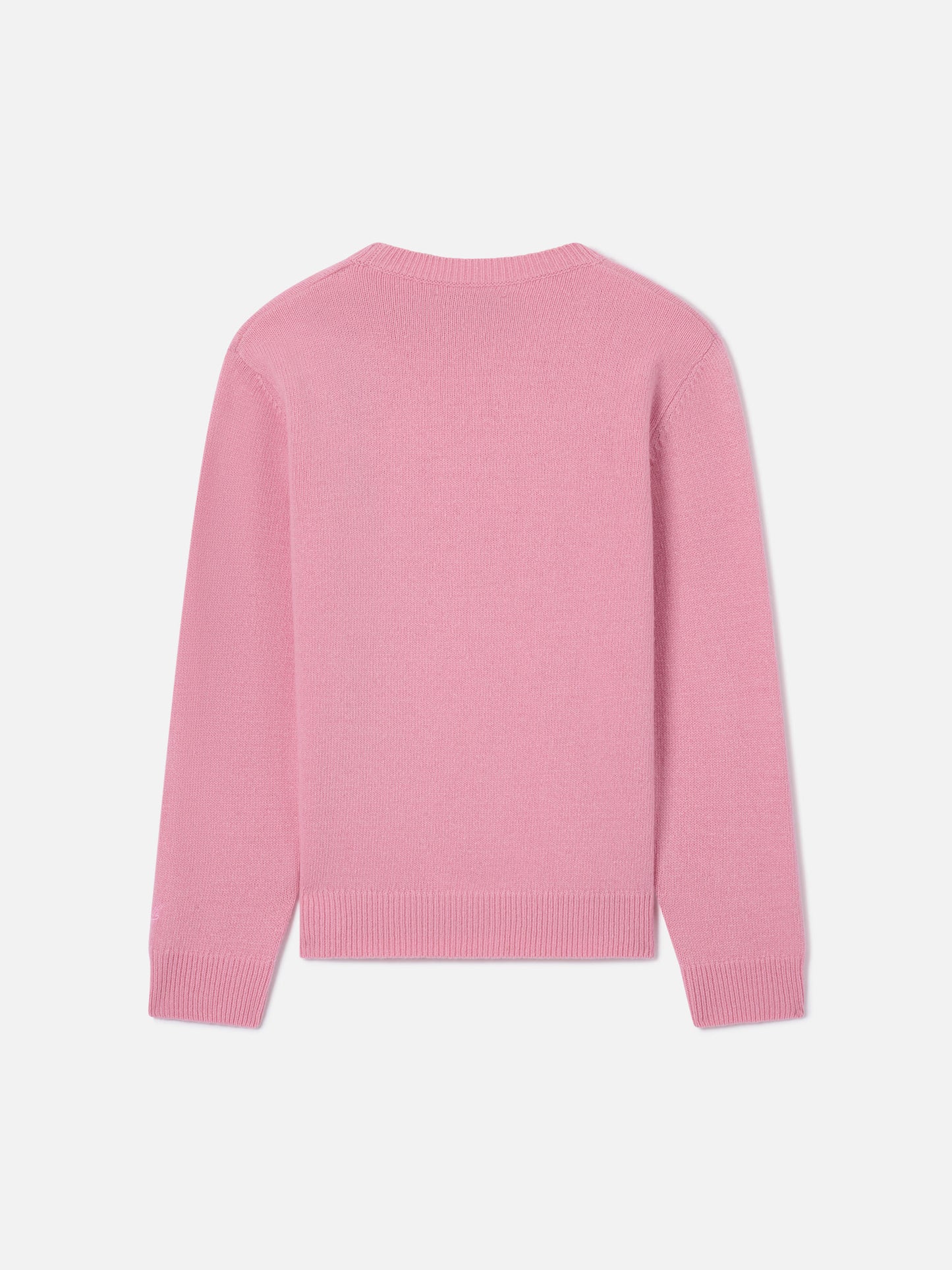 Pull col rond Princess en maille rose avec lettrage Monella 