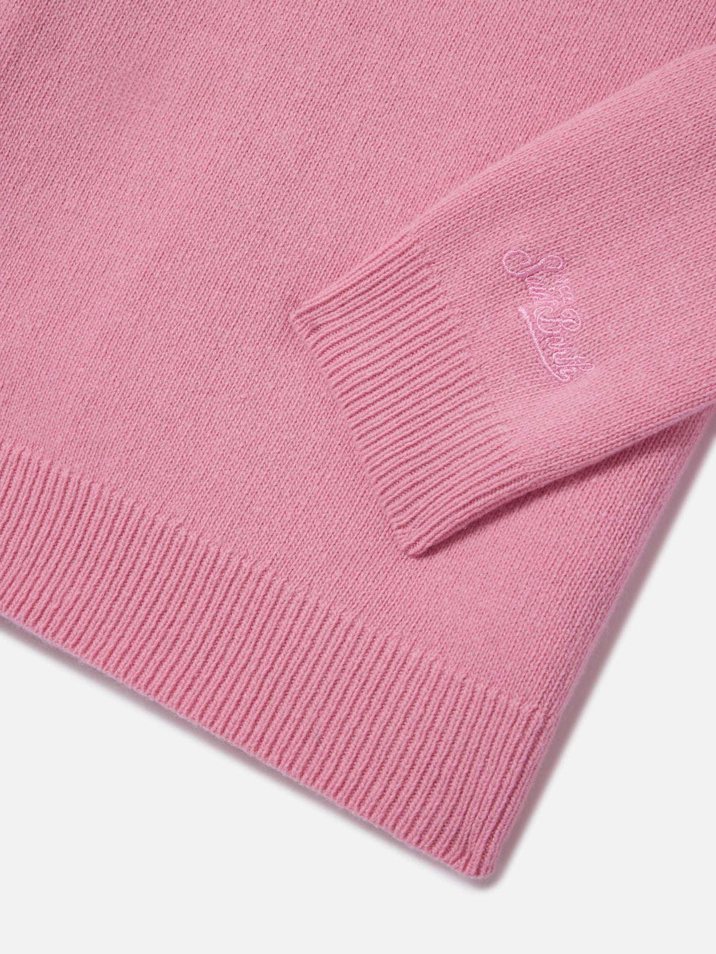 Pull col rond Princess en maille rose avec lettrage Monella 