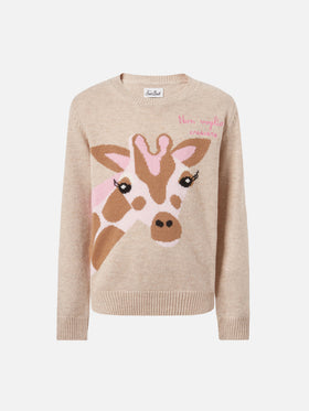 Prinzessinnenpullover aus Kaschmirmischung mit Non-voglio-Crescere-Stickerei