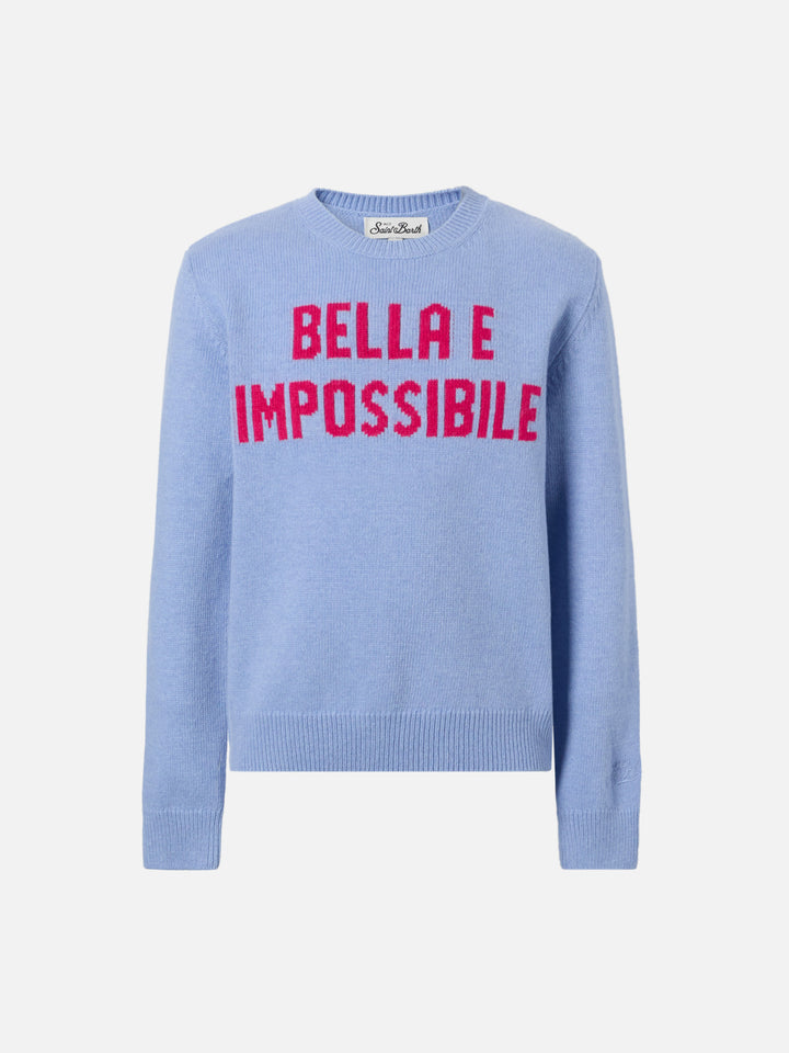 Prinzessinnenpullover aus Kaschmirmischung mit Bella e Impossible Jacquard