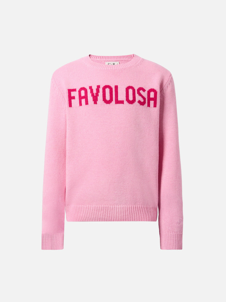 Prinzessinnen-Pullover aus Kaschmirmischung mit Favolosa-Jacquard