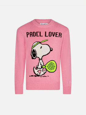 Maglione da bimba girocollo con jacquard Snoopy Padel | SNOOPY PEANUTS™ EDIZIONE SPECIALE