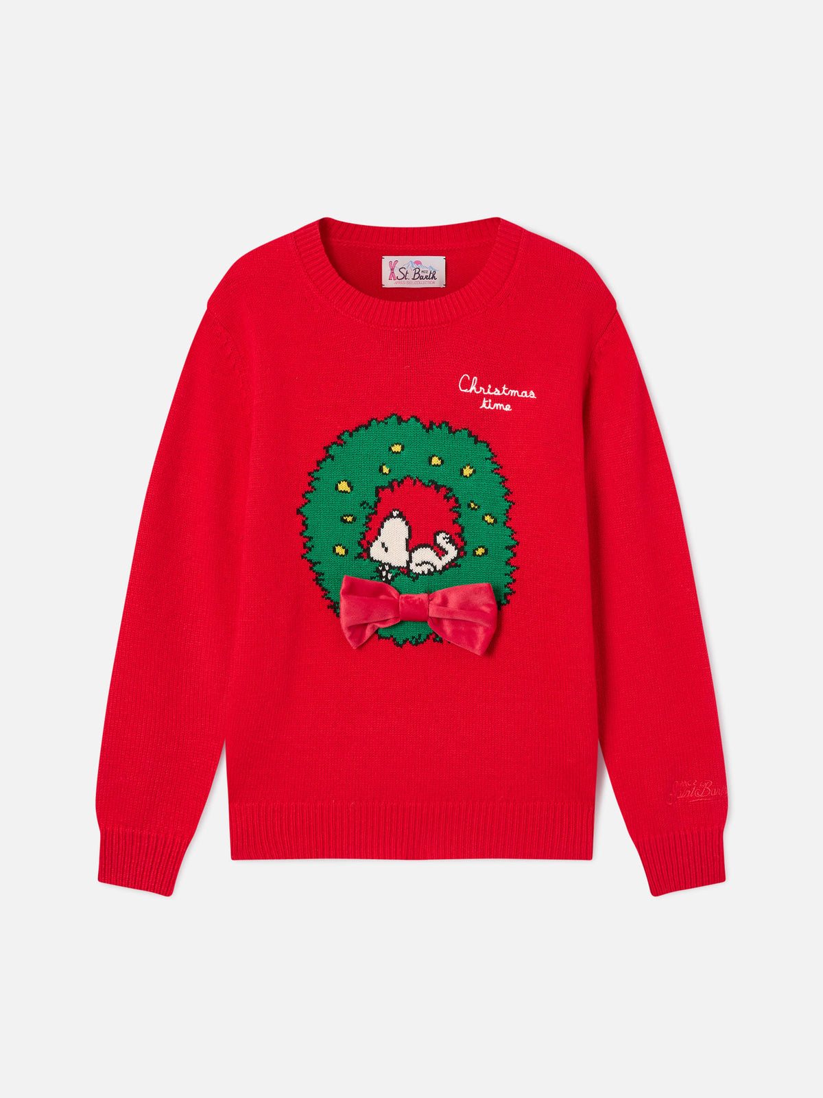 Red Princess crewneck knit with Snoopy patch | Special edition