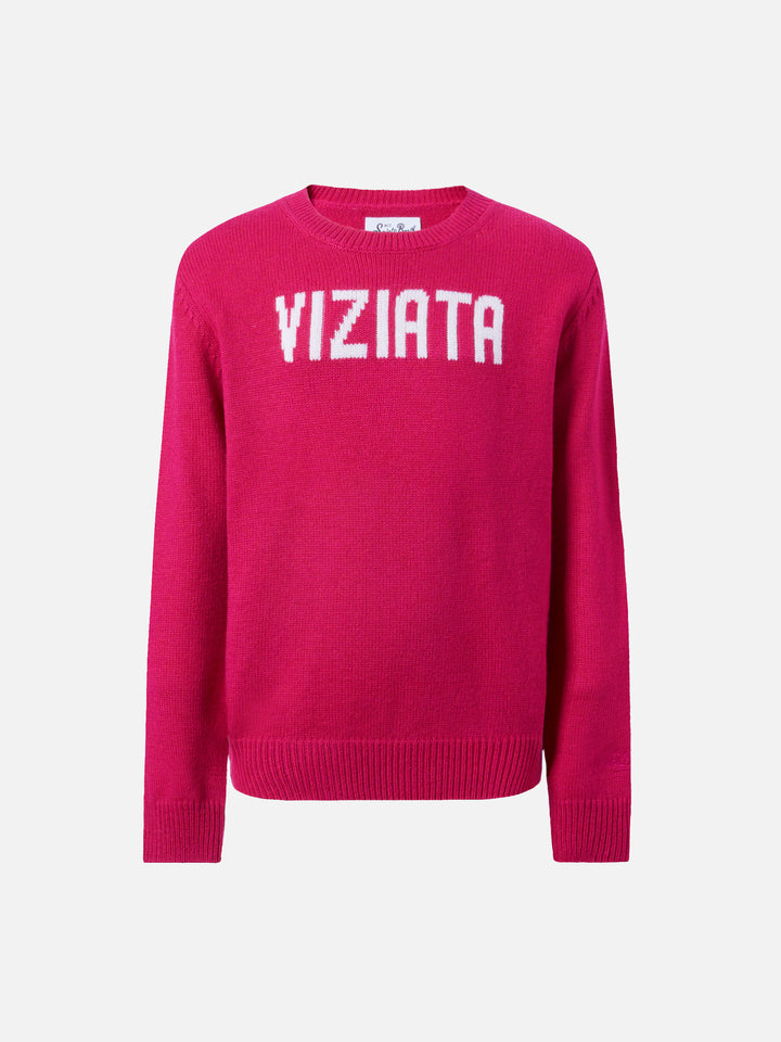 Prinzessinnen-Pullover aus Kaschmirmischung mit Viziata-Jacquard