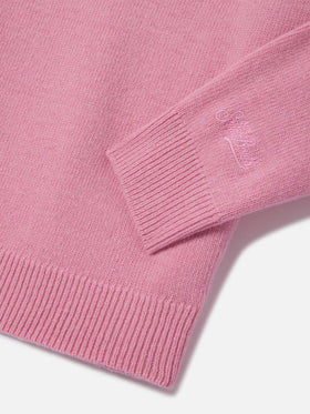 Pull à col rond Princess en rose avec broderie Bella Impossibile 