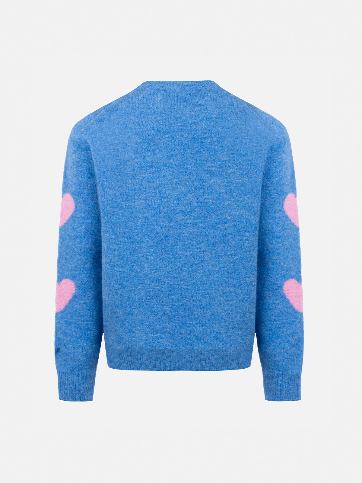 Pull ras-du-cou bleu clair pour fille Princess avec broderie Kissene frega 