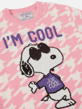 Pull col rond Princess avec jacquard pied-de-poule et Snoopy | SNOOPY PEANUTS SPECIAL EDITION 