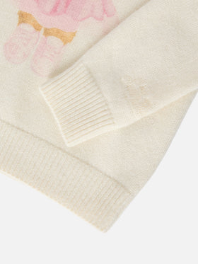 Pullover Princess aus Cashmere-Mix mit Teddybär-Print und Stickerei 