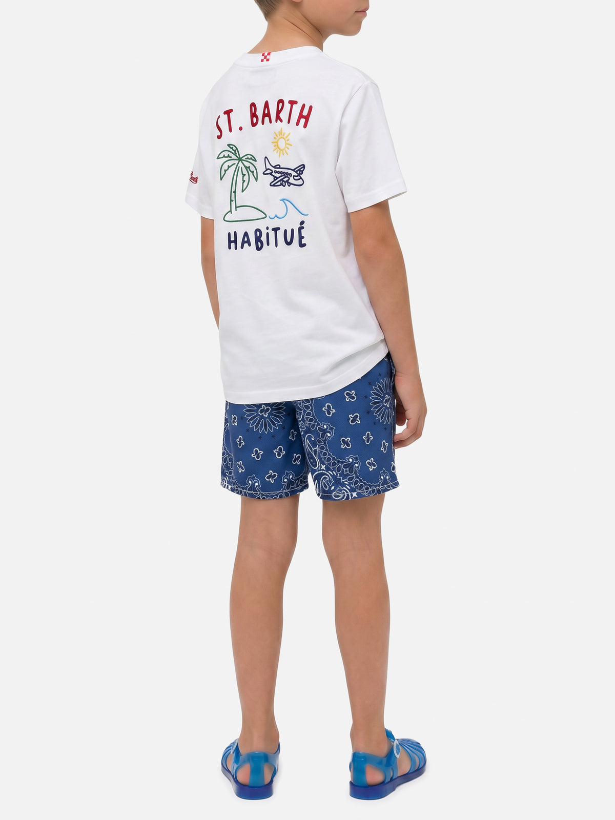 T-shirt Portland Jr con ricamo Habitué su fronte e retro