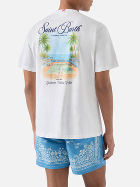 Weißes Portland T-Shirt mit Caribbean Tennis Cup Print 