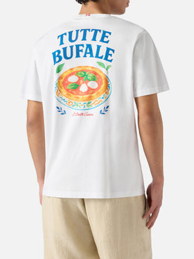 White Portland t-shirt with Tutte Bufale print