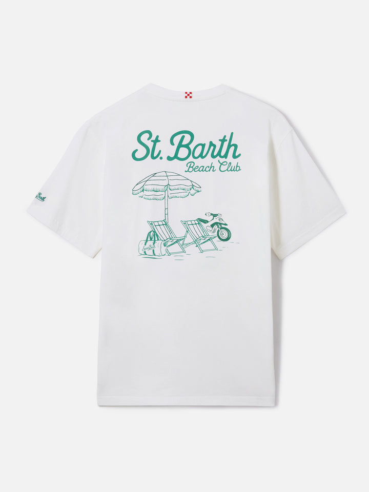 Camiseta White Portland con bordado St. Barth Beach Club 