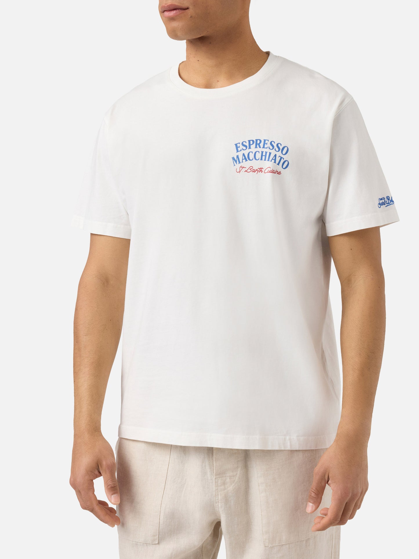 Camiseta Portland color crema con estampado Espresso Macchiato 