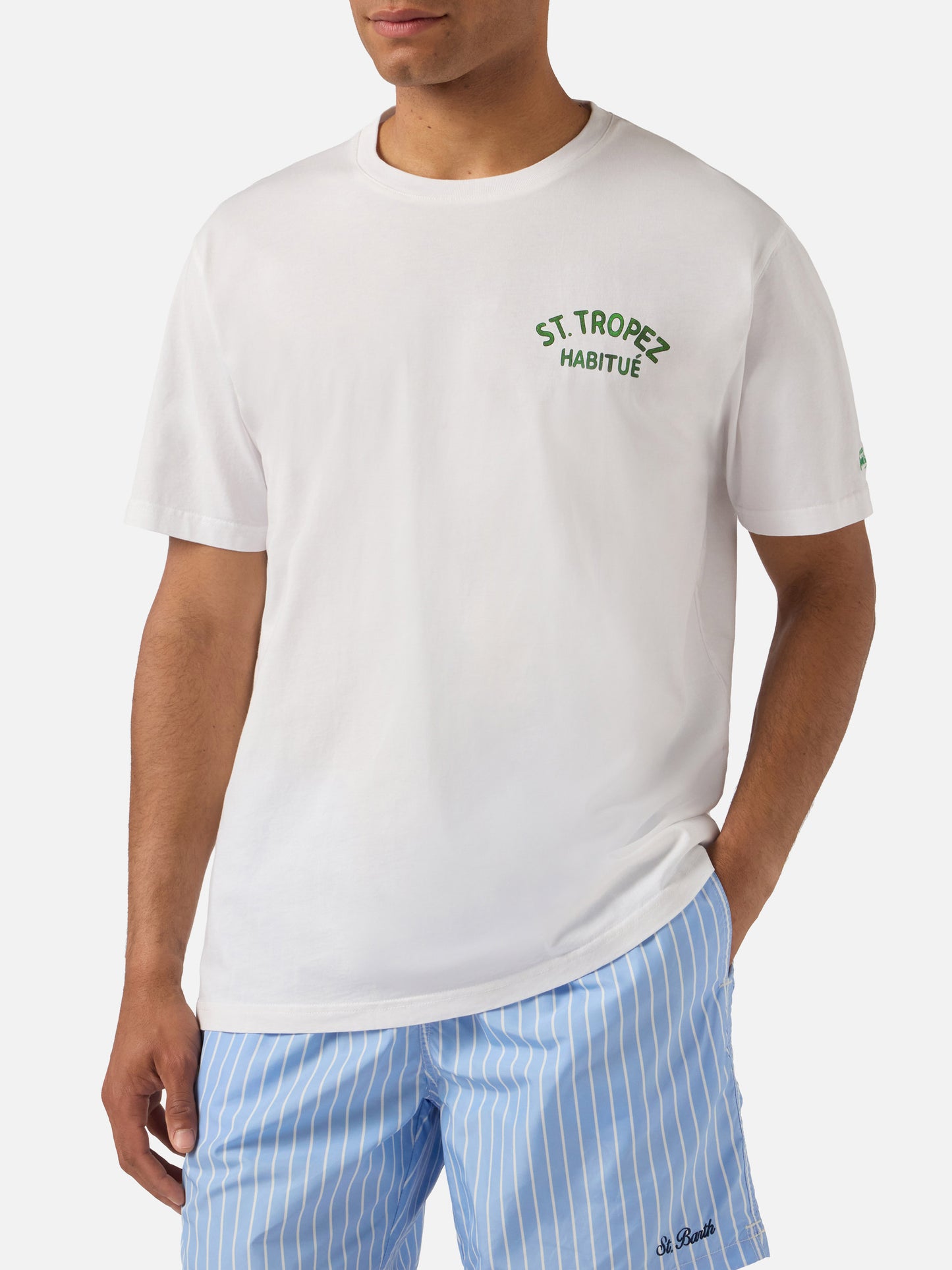 Camiseta Portland blanca con estampado St. Tropez Habitué | Edición Especial 