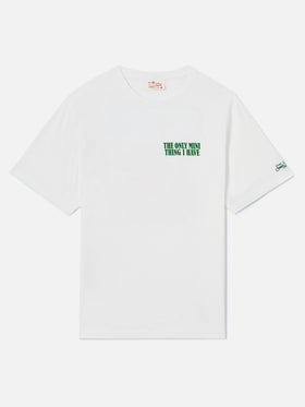 White Portland t-shirt with The Only Mini Thing I Have print