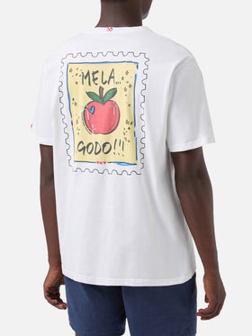 White Portland t-shirt with Mela Godo illustration