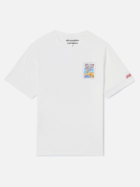 T-shirt Portland bianca con illustrazione Spritzo d’Amore