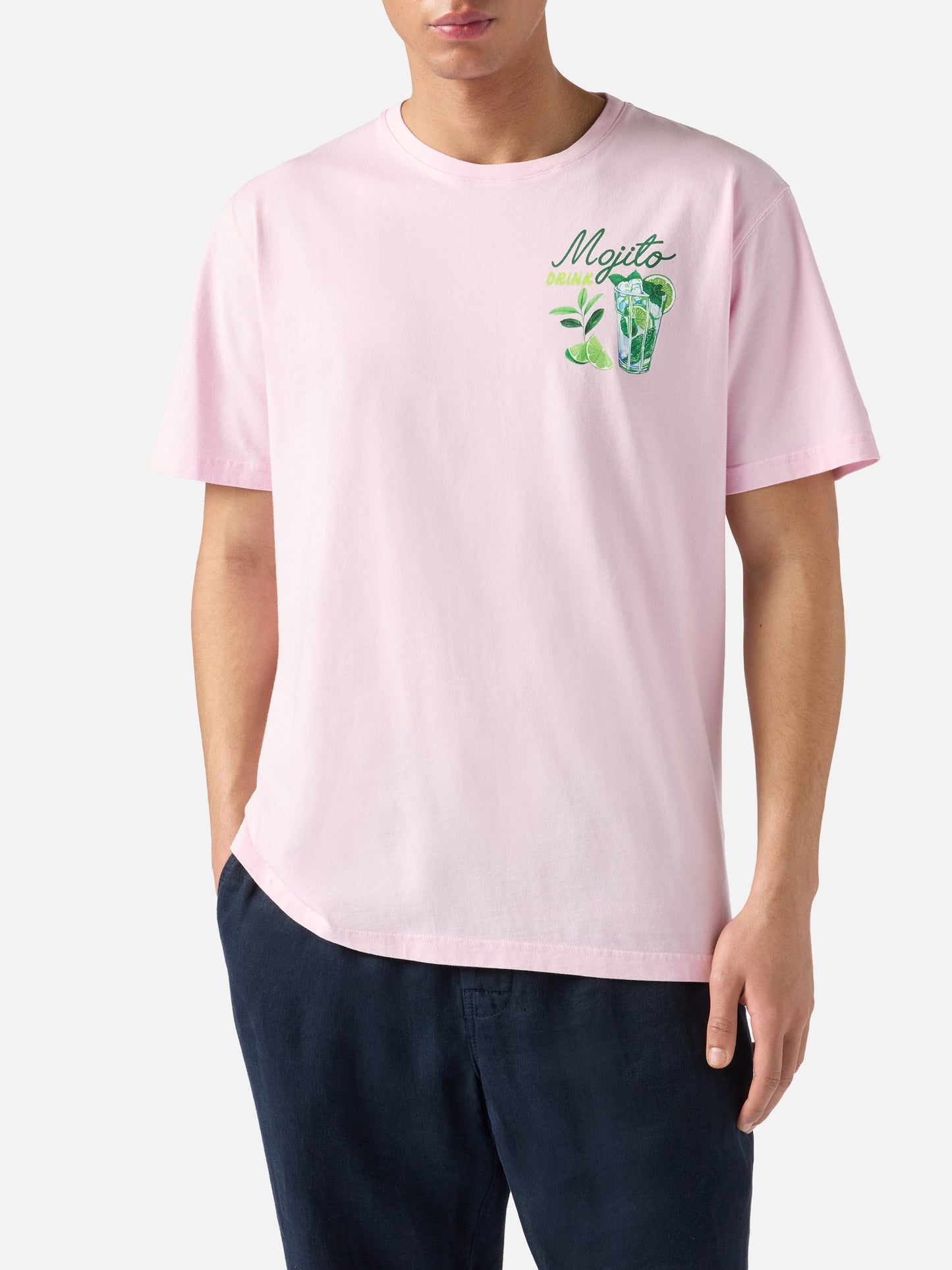 T-shirt Portland rose avec illustration Mojito Drink 