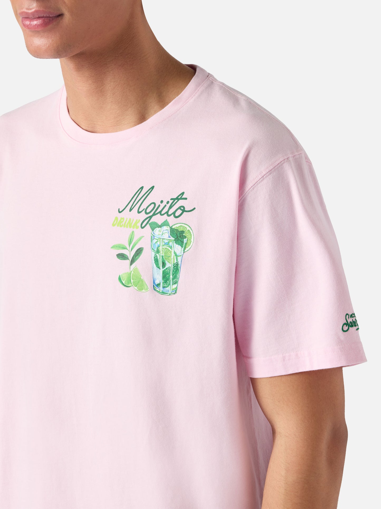 T-shirt Portland rose avec illustration Mojito Drink 