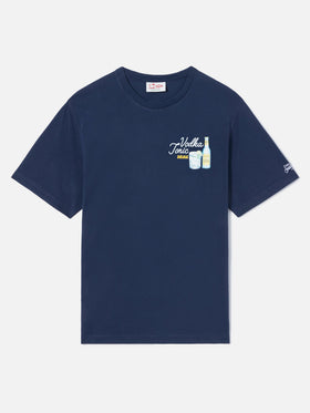 T-shirt Portland bleu avec illustration Vodka Tonic Drink 