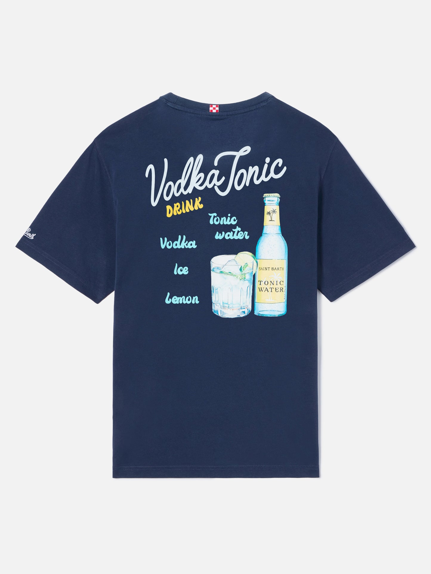 T-shirt Portland bleu avec illustration Vodka Tonic Drink 
