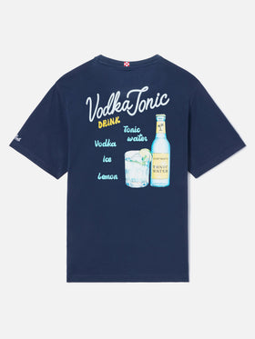 T-shirt Portland bleu avec illustration Vodka Tonic Drink 