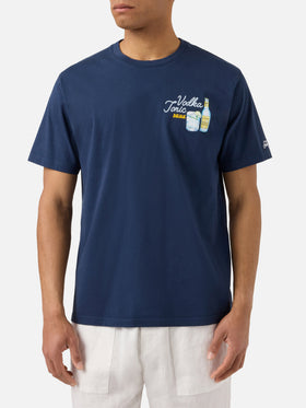 T-shirt Portland bleu avec illustration Vodka Tonic Drink 