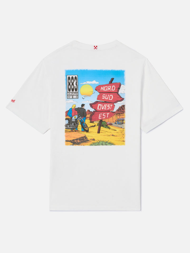 Camiseta de portland blanca con estampado Nord Sud Ovest Est | Special Edition 