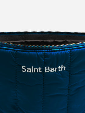 Navy blue quilted Puffer Pochette - MC2 Saint Barth