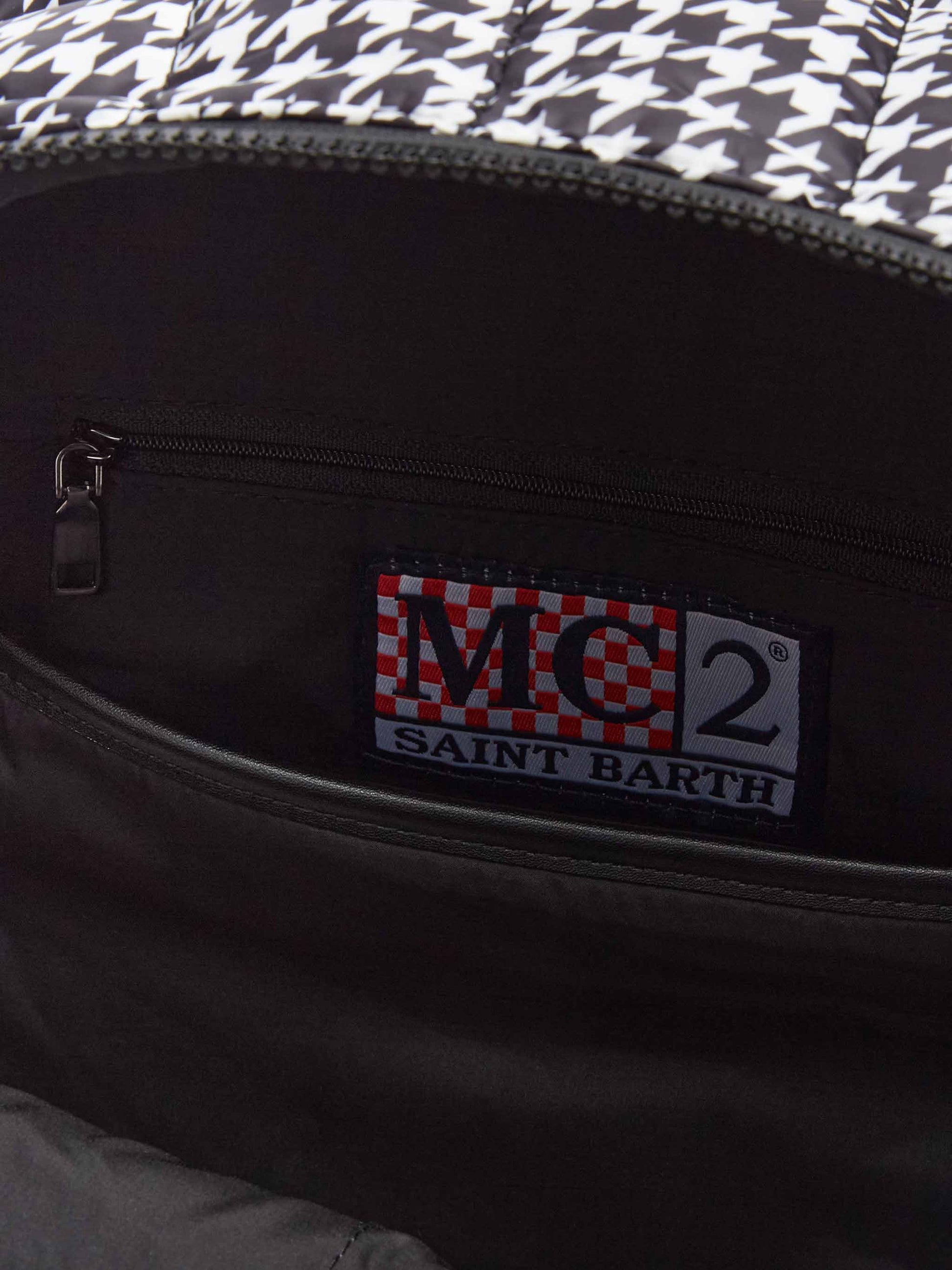Puffer backpack with pied de poule print - MC2 Saint Barth
