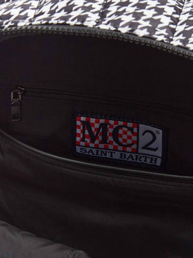 Puffer backpack with pied de poule print - MC2 Saint Barth