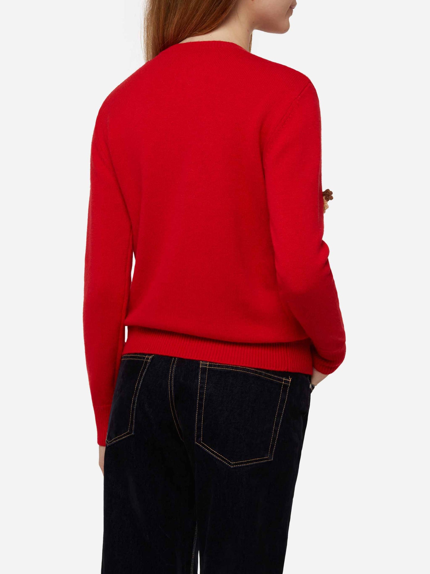 Woman brushed sweater with Christmas patches appliquèe - MC2 Saint Barth