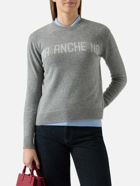 New Queen crewneck with Ma anche no jacquard