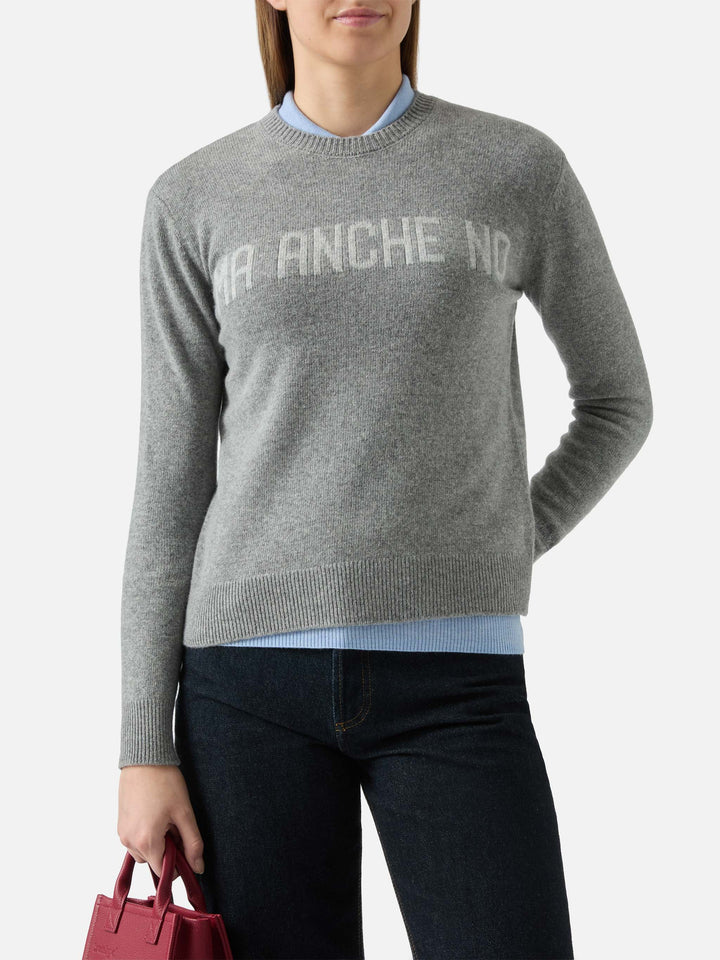 Sudadera New Queen con cuello redondo y jacquard Ma anche no 