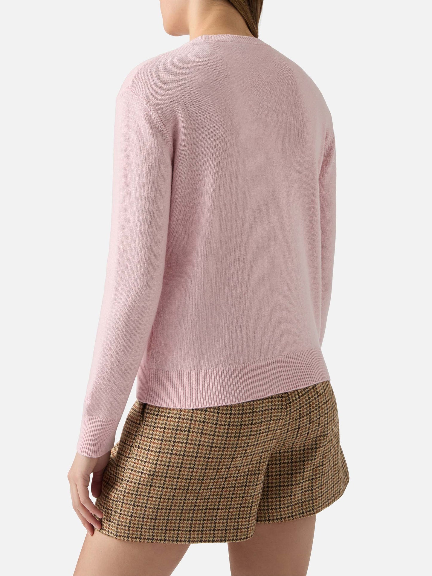 Nouveau sweatshirt col rond New Queen en blanc avec jacquard Cortina habituè 