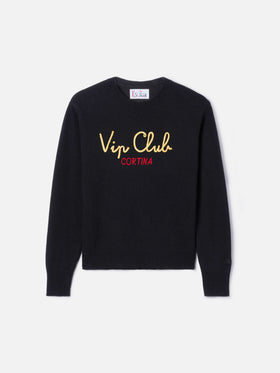 Maglione New Queen con ricamo Vip Club | Special Edition