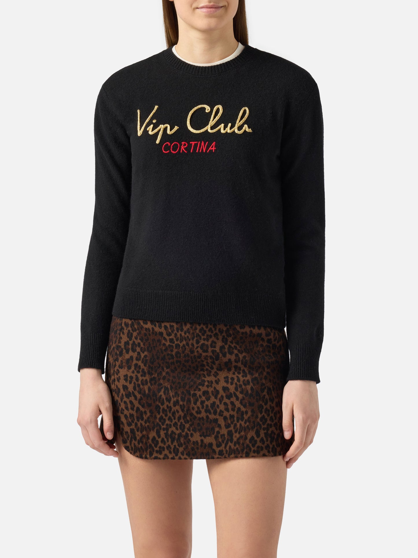 Maglione New Queen con ricamo Vip Club | Special Edition