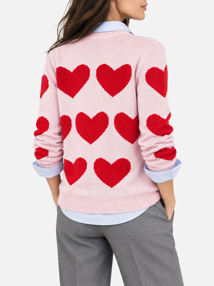 Nouveau pull Queen en jacquard cœur avec broderie 