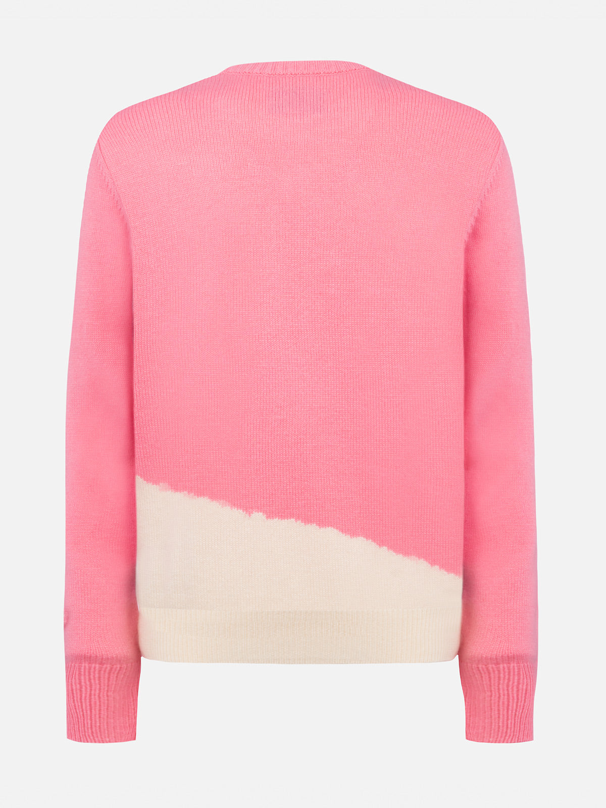Maglia New Queen in misto cashmere con jacquard postcard
