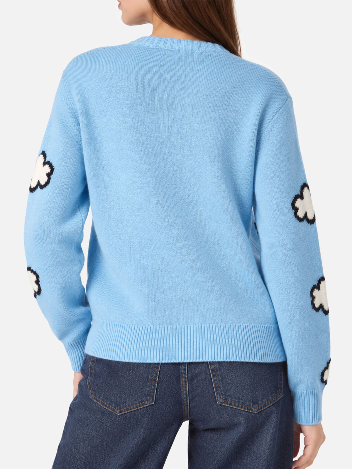 Hellblauer New Queen Pullover mit New York-Print 