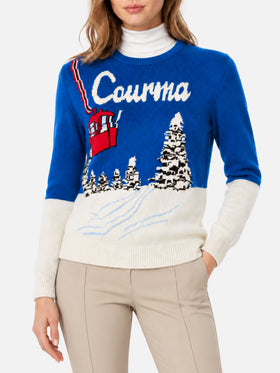 Nouveau pull Queen avec jacquard carte postale Courma 