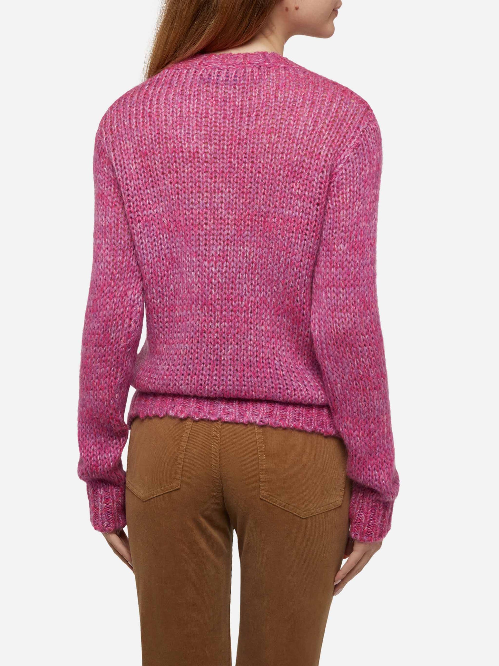 Woman crewneck soft sweater with Cold Out Hot In embroidery - MC2 Saint Barth