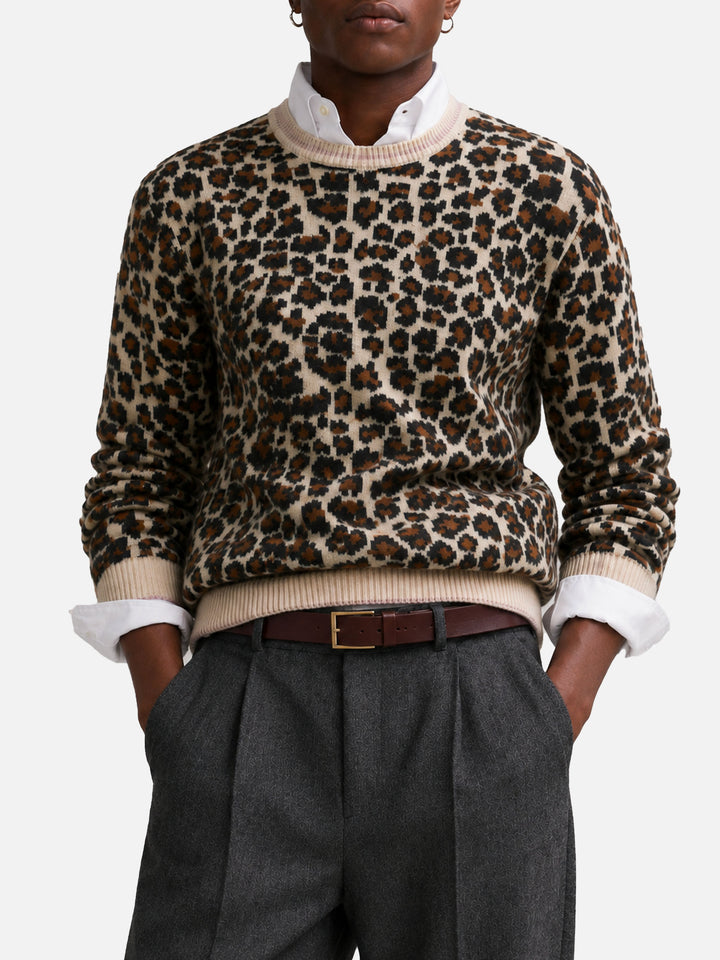 Maglione New Queen Soft con fantasia animalier