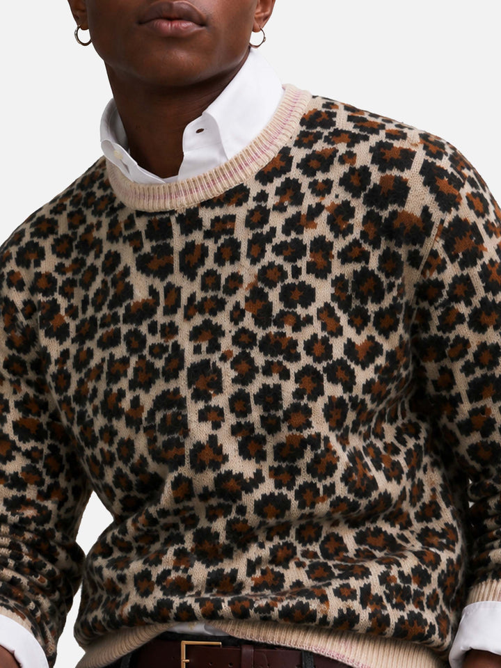 Maglione New Queen Soft con fantasia animalier