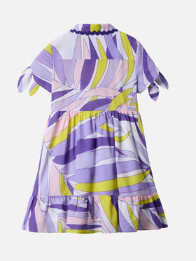 Baumwollkleid Queenie mit Palmenmuster