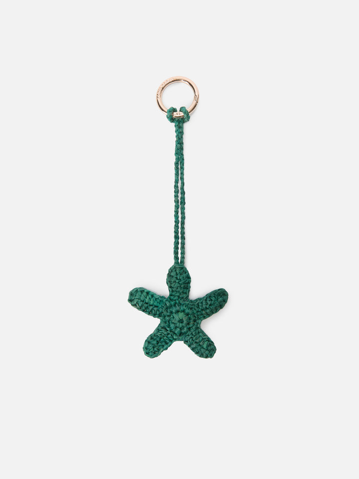 Taschenanhänger mit Seestern aus Bast