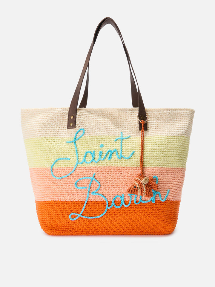 Charm da borsa a forma di pesce in rafia