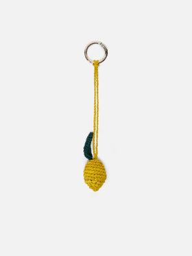 Charm per borsa con mini limone in rafia
