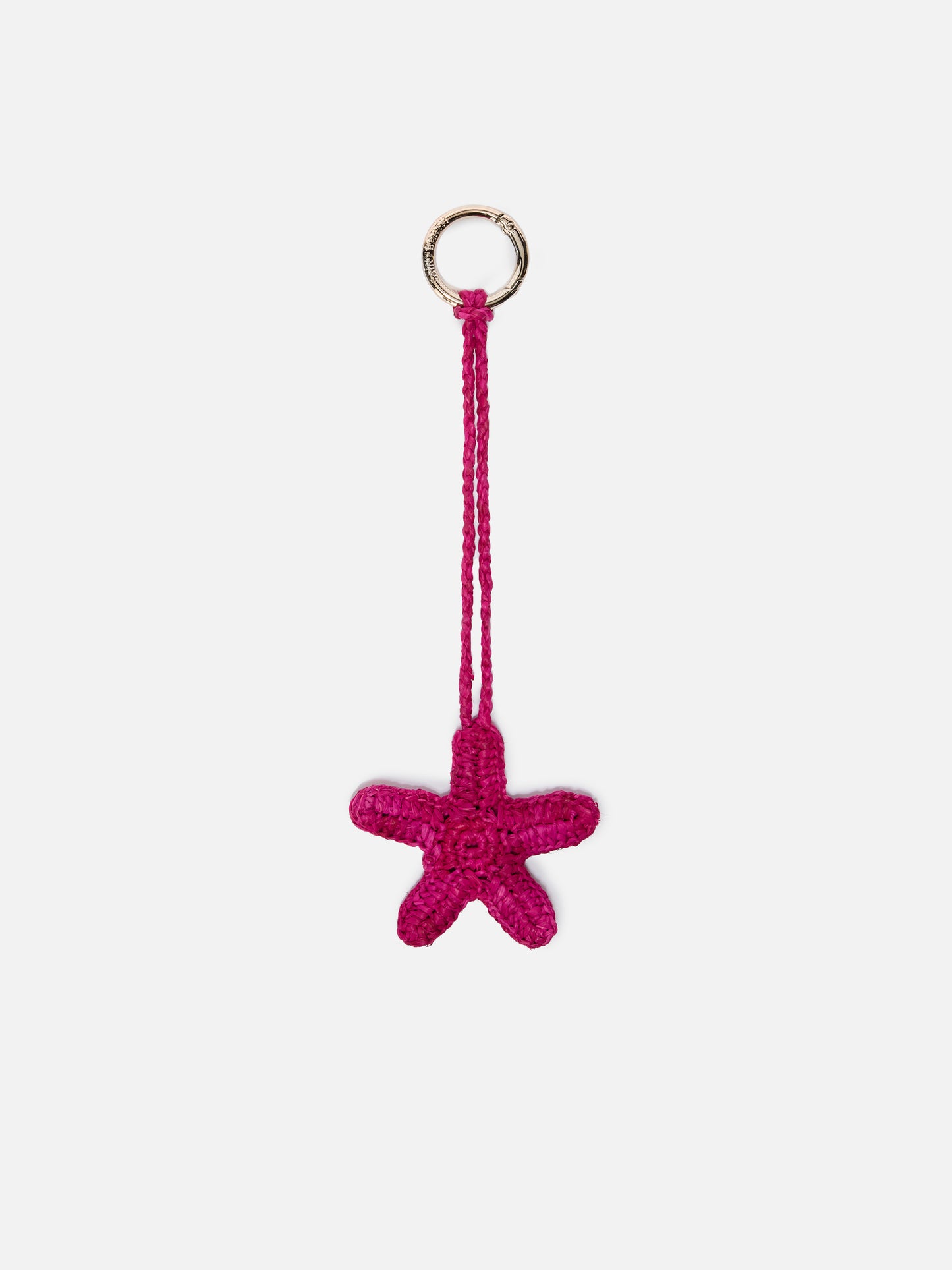 Taschenanhänger mit kleinem Seestern aus Bast